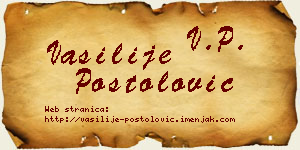 Vasilije Postolović vizit kartica